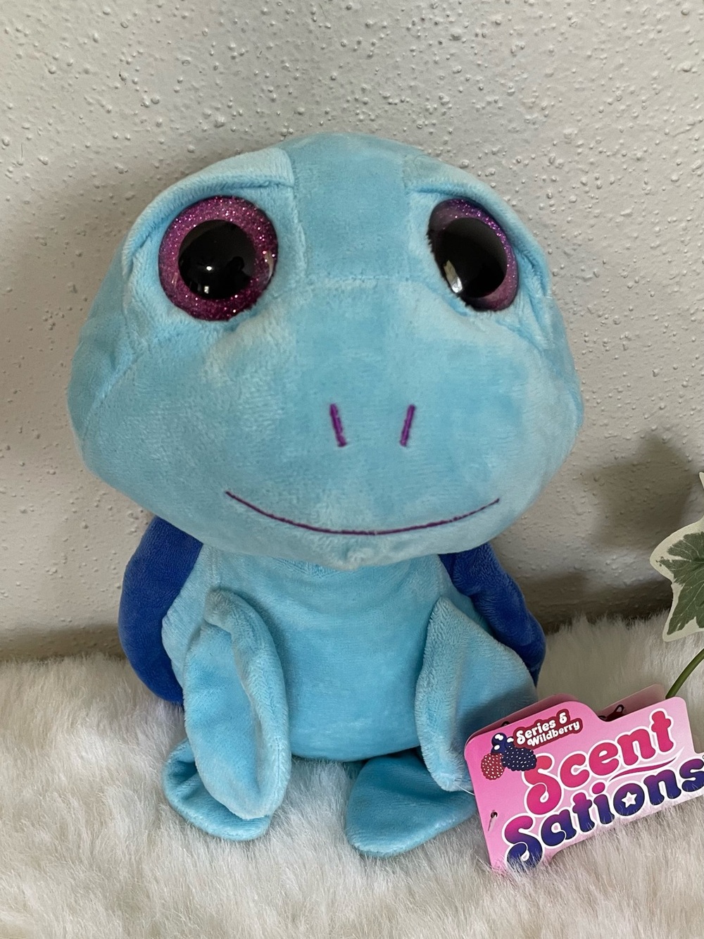 NWT Scentsations Blue Turtle Plush Series 6 Wildberry Gift Cute